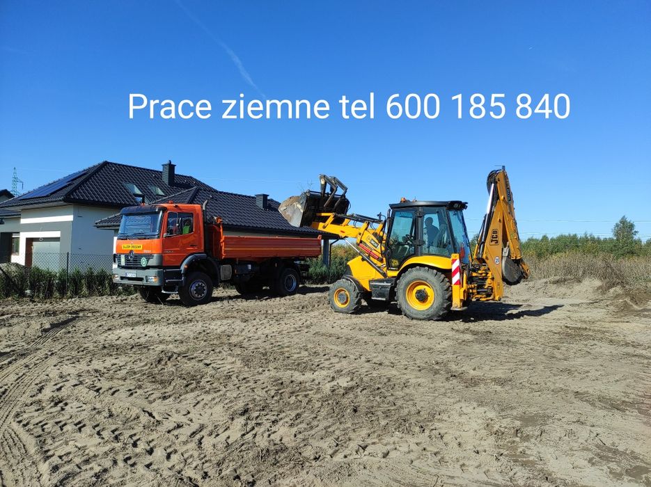 Usługi koparko ładowarka minikoparka wywrotka piasek ziemia kruszywo