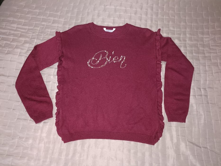 Camisola menina cor bordeaux