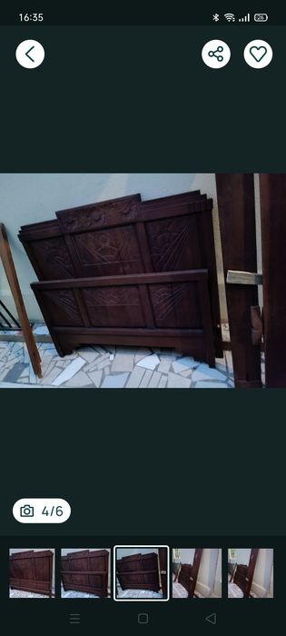 Cama de corpo e meio de madeira maciça como nova. Sem estrado