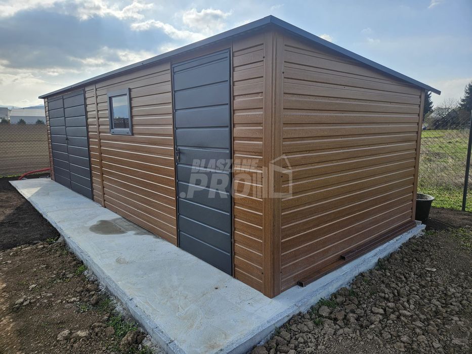 Schowek - Domek Ogrodowy 8x2m - Brama  drewnopodobny GP670