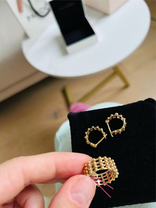 Pandora новий набір прикрас золото 585 діаманти