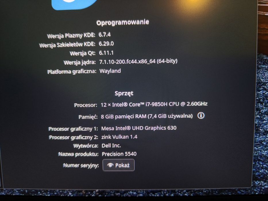 Dell precision 5540.i7 9850H.NVIDIA T1000.