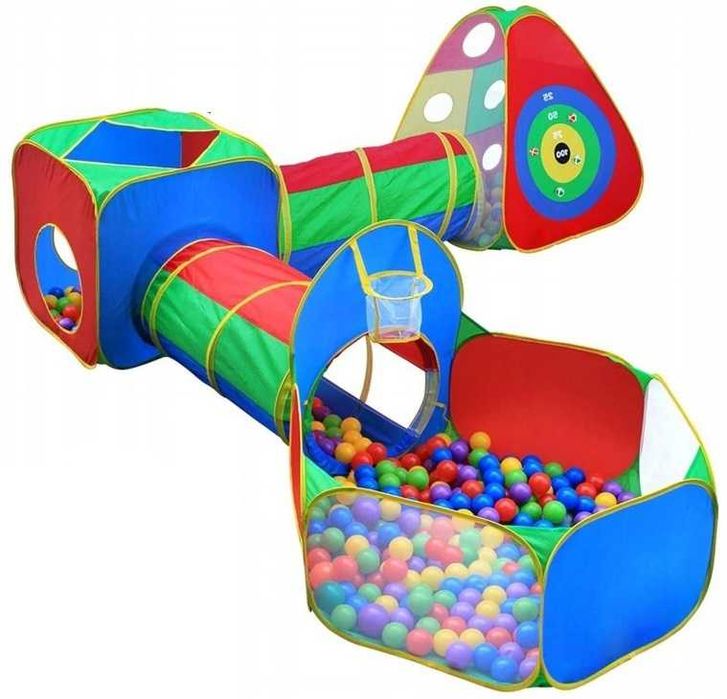 Super PLAC ZABAW dla dzieci - NAMIOT 5w1 z tarczą basenem