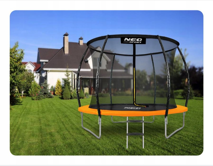 Дитячий батут  252 см з сіткою і драбинкою