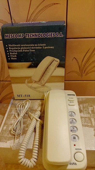 Telefon stacjonarny Mescomp MT-518 biały