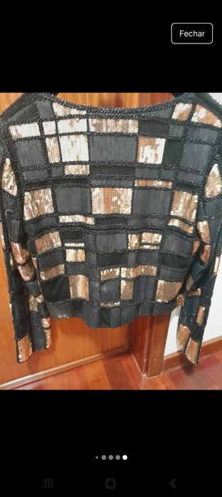 Conjunto preto e dourado M/L