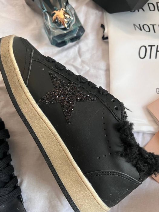 Кросівки утеплені Golden Goose/ Чорні снікерси Голден Гус/ Рік Овенс