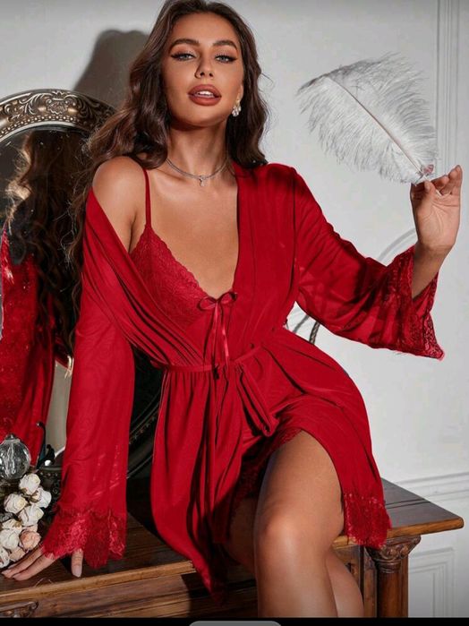 Burgundowy komplet bielizny rozm. XL