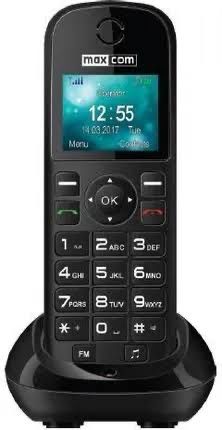 MaxCom Comfort MM35D telefon stacjonarny z bazą dla seniora lub biura z baza micro USB