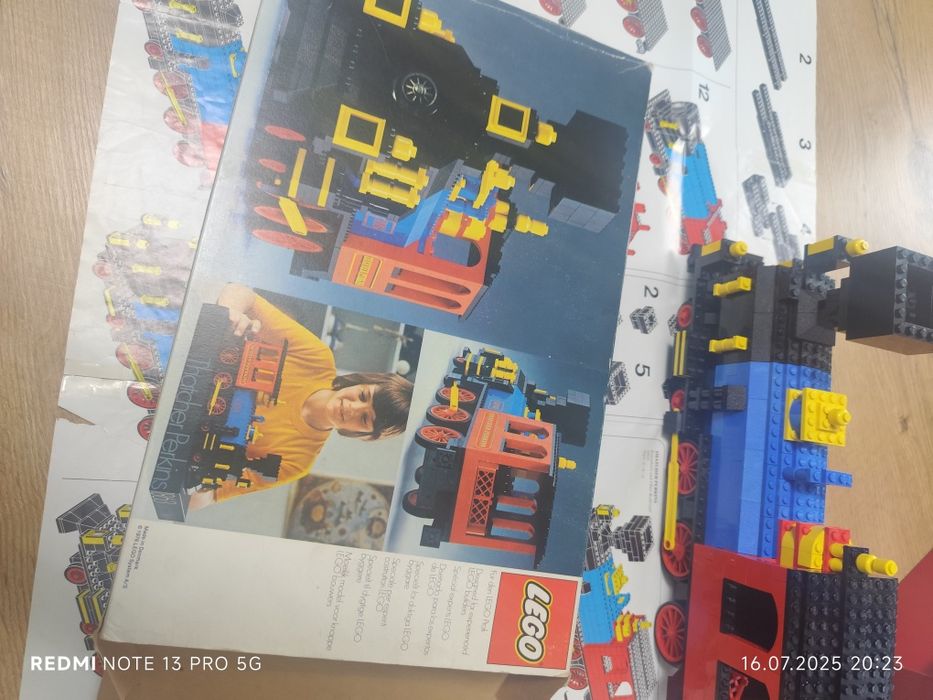 lego Thatcher Perkins Locomotive 396 z 1976 r karton instrukcja