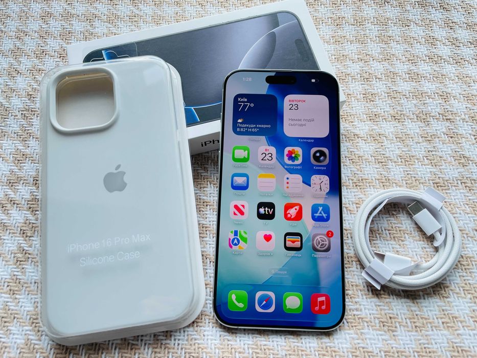 ‼️IPHONE 16 PRO MAX 256Gb‼️White Titanium NEVERLOCK ( 47163)