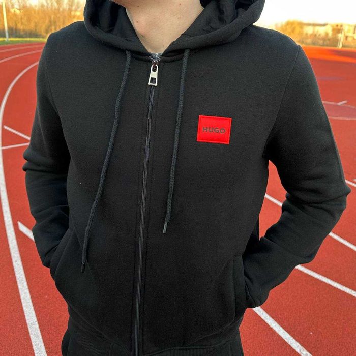 Крутий чоловічий теплий спортивний костюм НА ФЛІСІ Hugo Boss