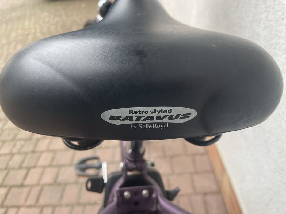 Piekny śliwkowy Batavus Old Dutch N3  jak nowy