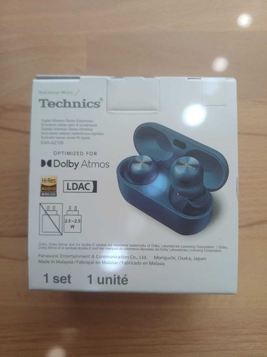 Słuchawki bezprzewodowe bluetooth TECHNICS AZ100E-A BLUE niebieskie NOWE