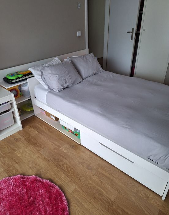Cama 120cm + estante livros de cabeceira