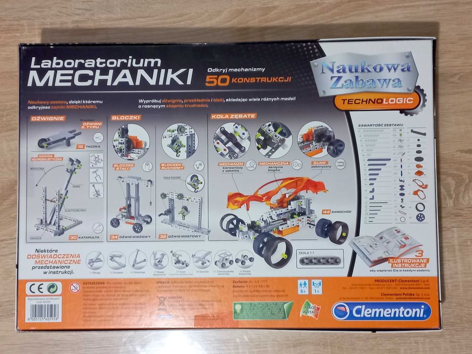 Laboratorium Mechaniki Zabawka naukowa CLEMENTONI 60595 jak NOWE
