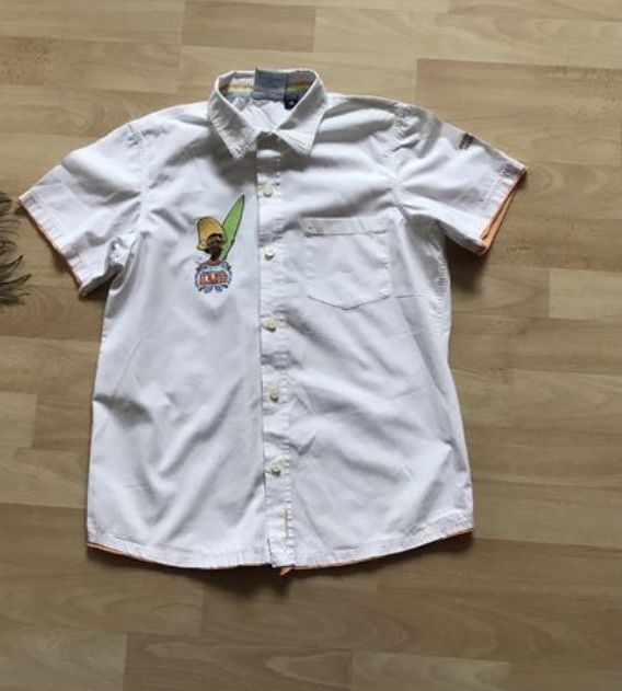 Біла Італійська соррчка, теніска, рубашка на ріст  140 -146 см