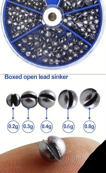 peças de chumbadas, 5 tamanhos