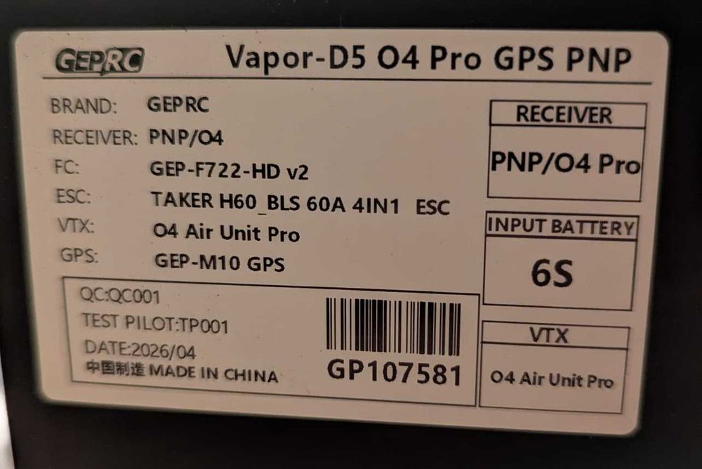 Dron FPV GEPRC Vapor D5