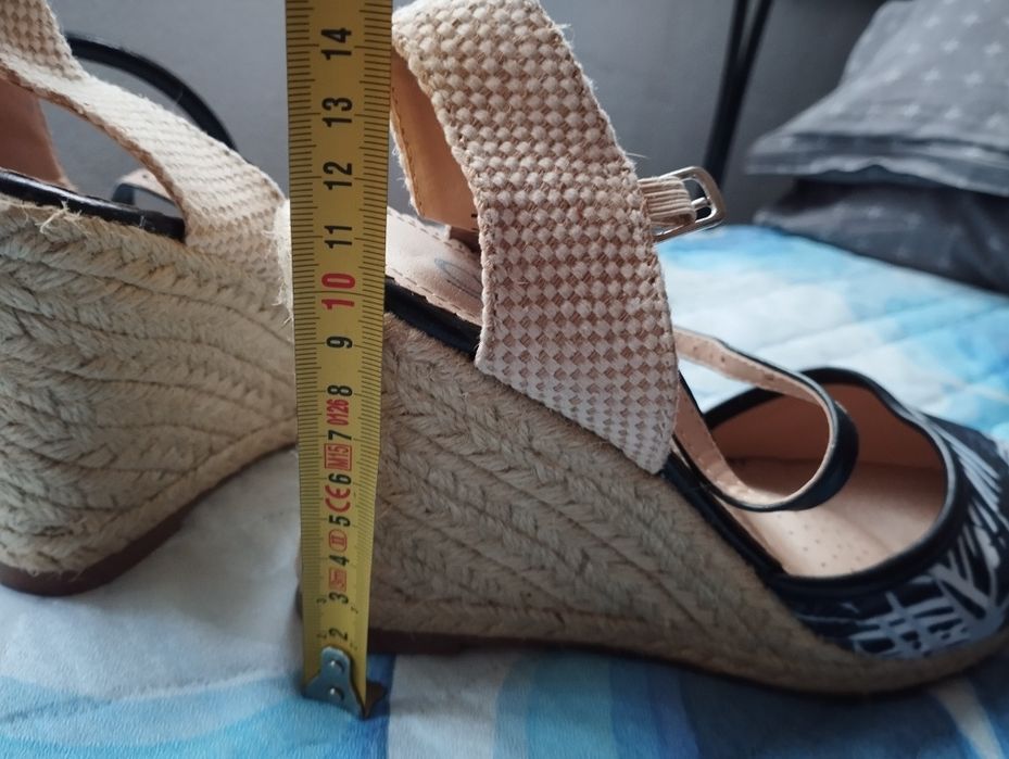 Sandały/ espadryle damskie na koturnie roz40