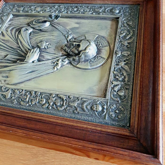 Quadro em estanho com moldura