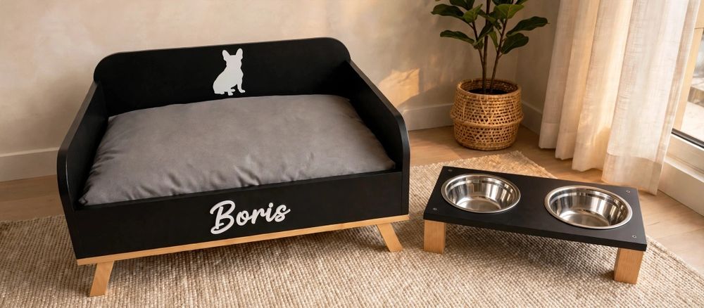 Camas em madeira para cães
