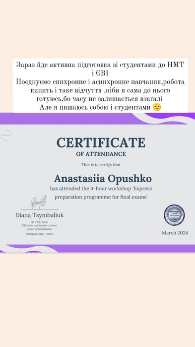 Репетитор, НМТ, ЄВІ, IELTS, FCE, загальна англійська,бізнес англійська