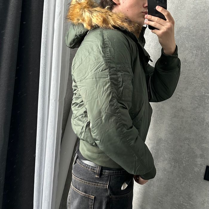 Аляска бомбер МА-1 куртка хакі камо с мехом опиум opium racer sk8 y2k