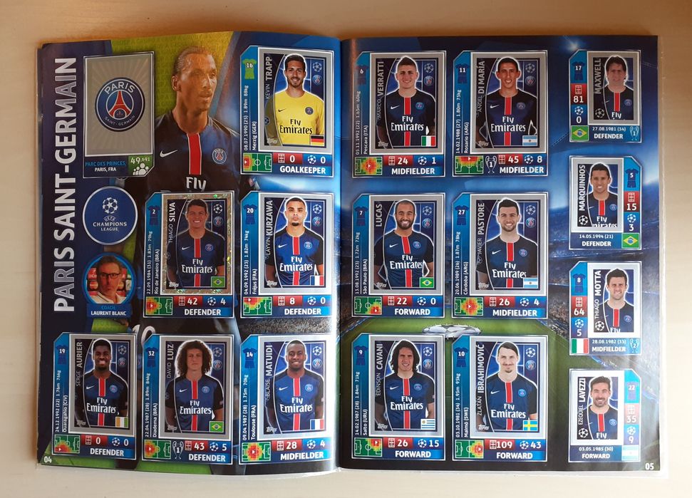 Caderneta Completa Topps | Uefa Champions League 2015-2016
