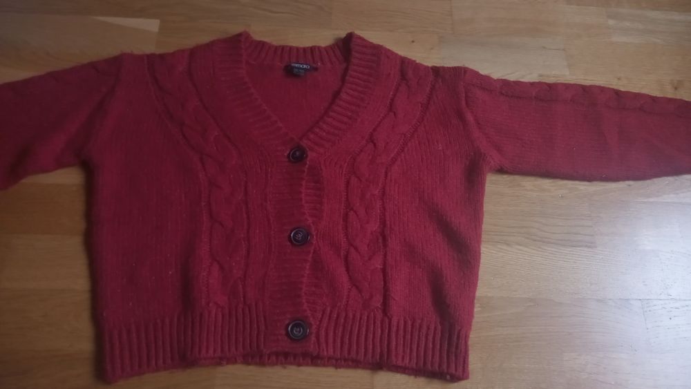 Ciepły Kardigan burgundowy Reserved S