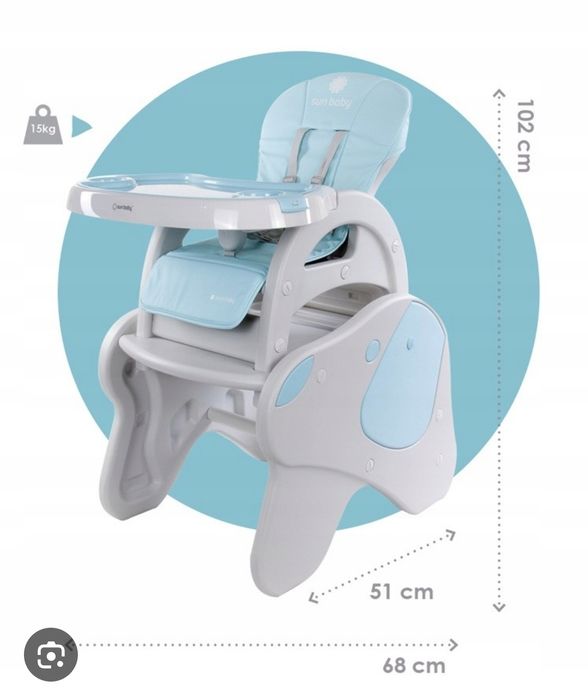 Fotelik do karmienia sun baby elephant 2w1