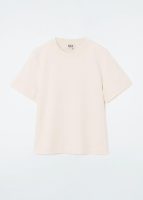 Футболка жіноча COS clean cut regular t-shirt/світло-бежева