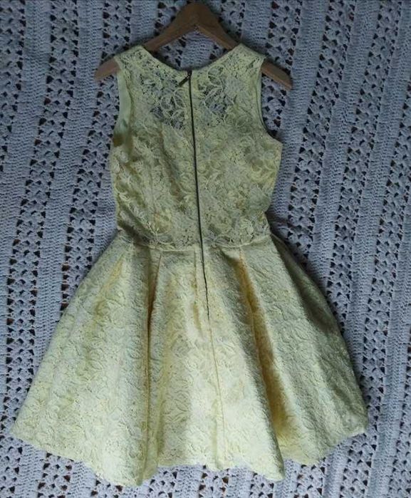 Wielkanoc! Żółta sukienka koronkowa - s. Moriss - r:XS /B4.