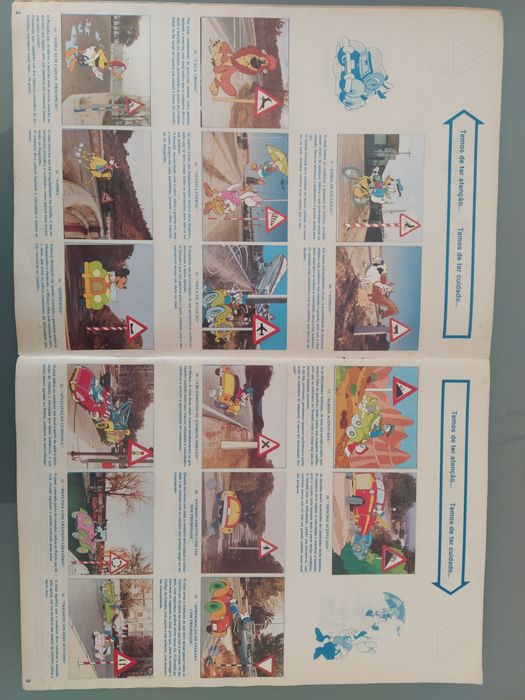 Caderneta de cromos completa "As regras de Trânsito" Walt Disney 1986