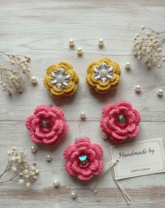 Резиночки для волосся в'язані гачком