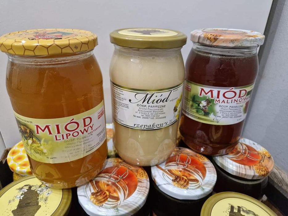 Miód naturalny 2025r 1kg Polskie miody prosto z pasieki