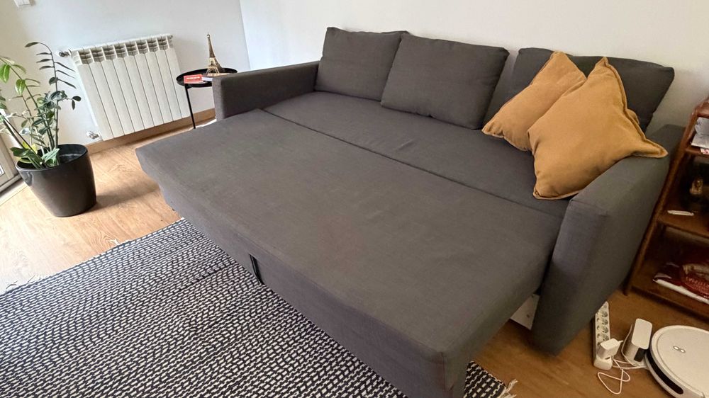 sofá-cama IKEA Skifteb- 3 lugares -Cinza escuro
