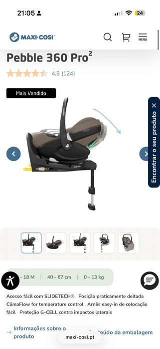Ovo / Cadeira Auto Maxi-Cosi Fame Bege (C/ Caixa e Garantia)