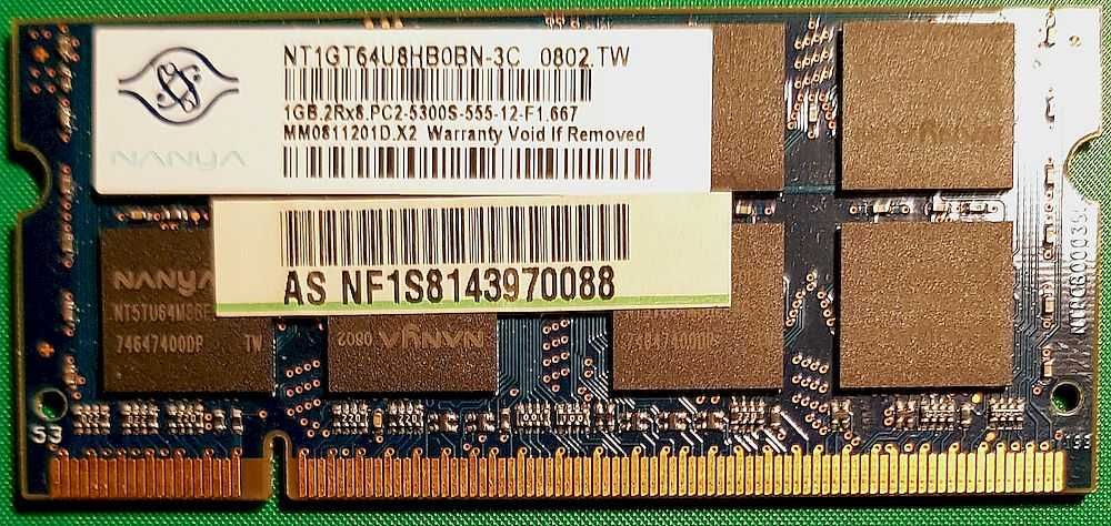 Pamięć RAM DDR2 4x1GB Laptop/667Mz