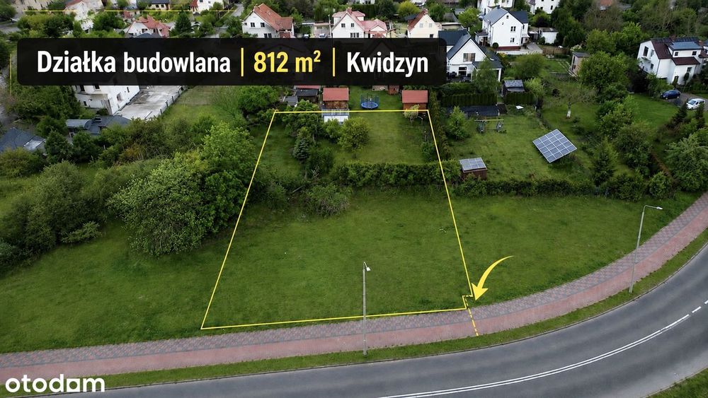 Działka budowlana 812 m² z WZ – Kwidzyn, ul. Machuty