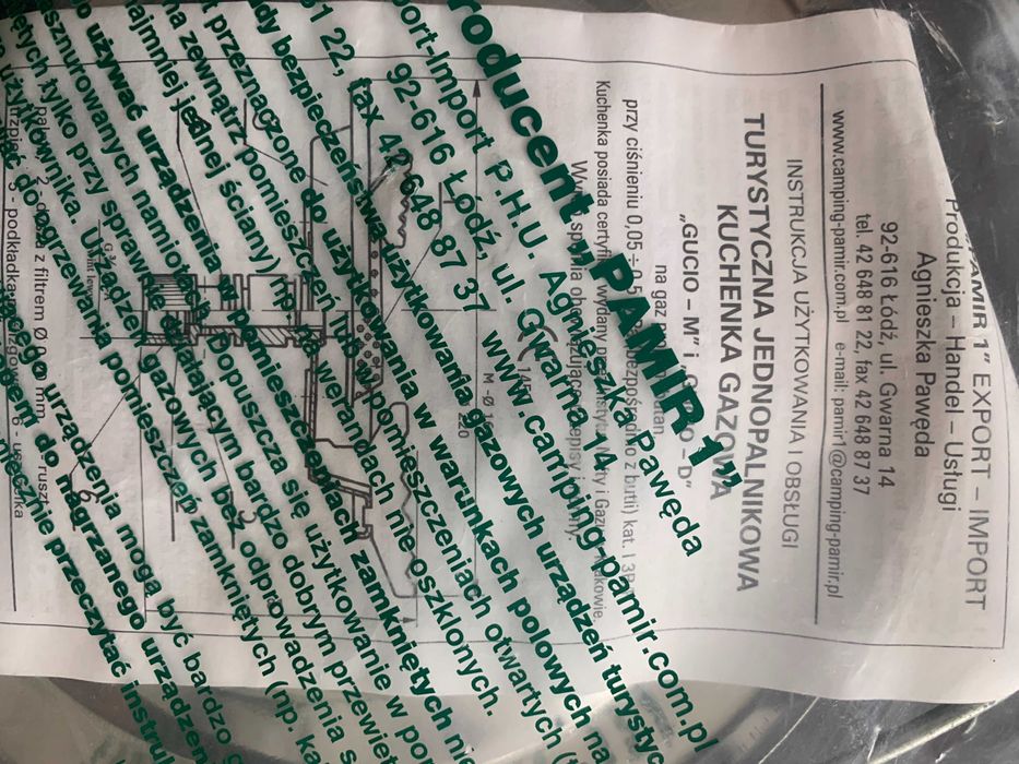 Jednopalnikowa kuchenka turystyczna Gucio
