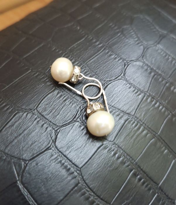 Серьги из серебра 925 пробы с жемчугом