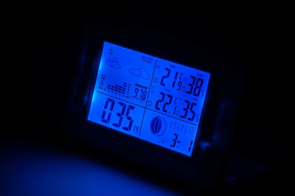 Stacja pogody Meteo SP48 - zegar, czujka - NOWA