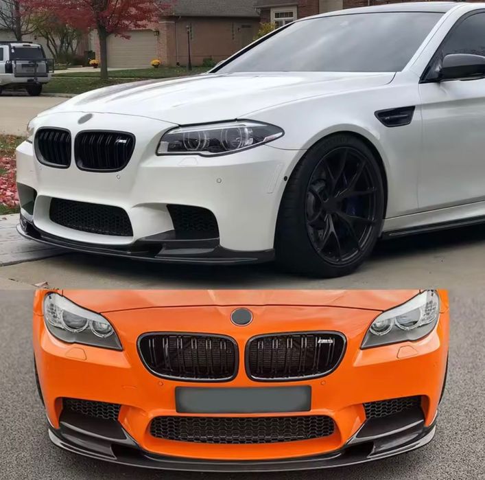 Губа БМВ Ф10 М5 губа на передний бампер BMW F10 M5 накладка на бампер юбка сплитер обвес элерон