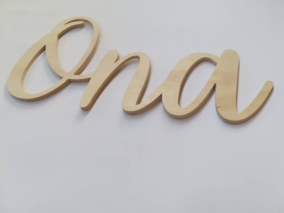 Drewniany napis Ona i On. Komplet! Na wesele, ślub, rocznice.