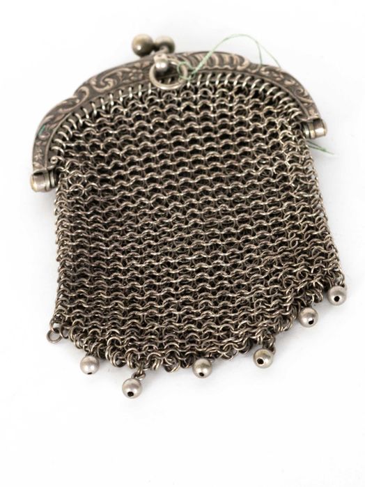 Bolsa porta moedas | malha de prata