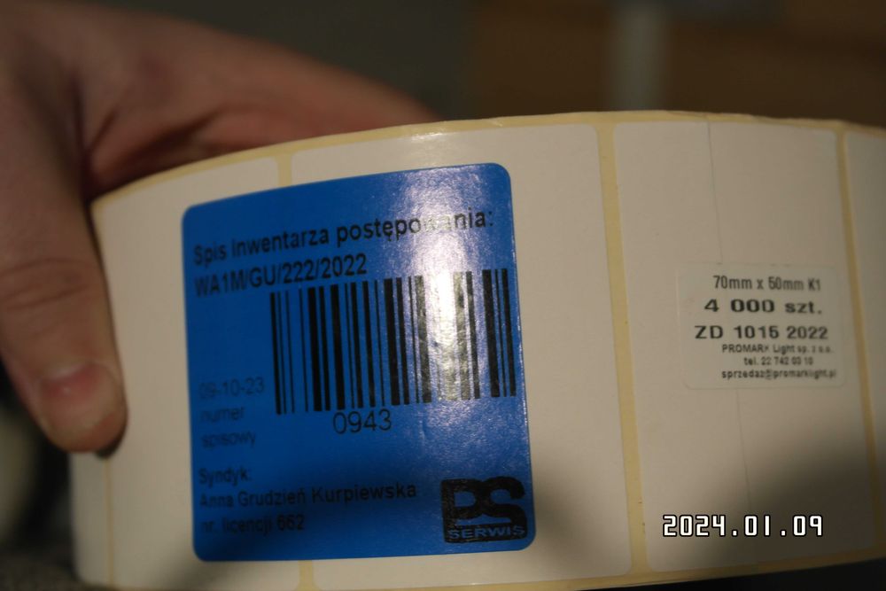 Zapasy i materiały - kartony, butelki, nakrętki, etykiety