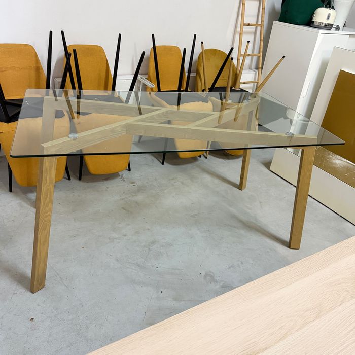 Mesa jantar em vidro
