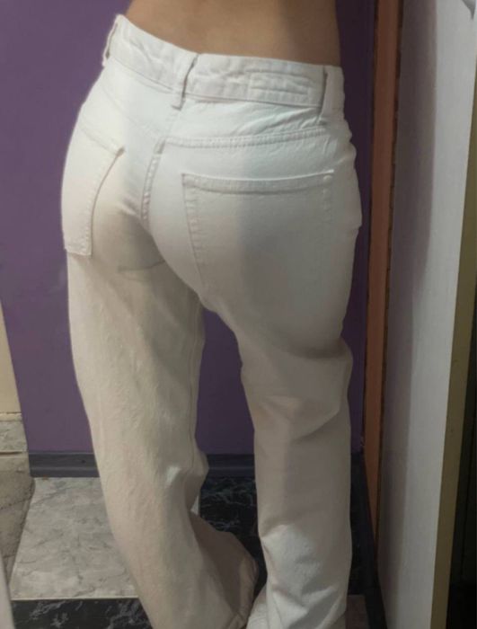 белые штаны Zara