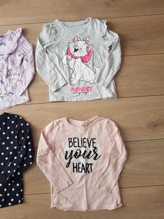 Zestaw 6 bluzek z długim rękawem 104